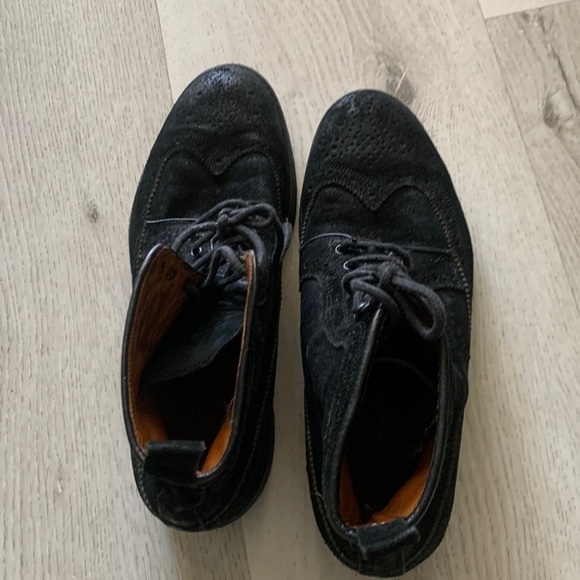 Antonio Maurizi lace-ups booties suede wingtip made in Italy black distressed main image 11